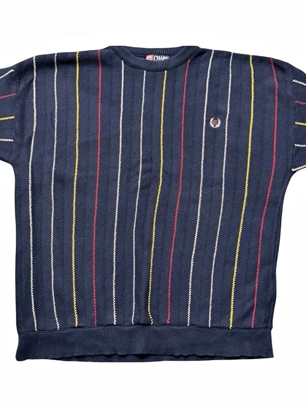 Chaps Ralph Lauren - Vintage Striped Crewneck Sweater 100% Cotton Sweater XXL